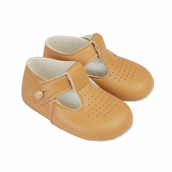 Traditional Baby Boys Camel Soft-Soled Baypod Shoes