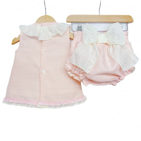 Wee Me SS22 Baby Girls Pink Libby Dress & Pants