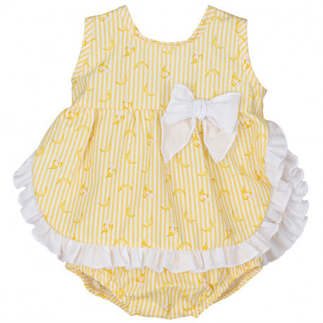 Spanish SS22 Baby Girls Calamaro Yellow Tunic & Pant Set 22019 - 1-12m NON RETURNABLE