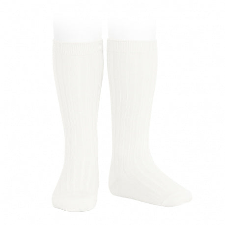Condor Knee High Ribbed Socks - COL 202 Cream