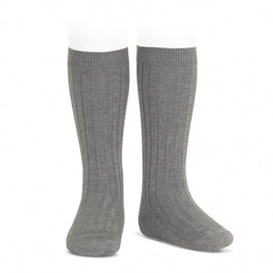 Spanish Condor Ribbed Socks - Light Grey. My fair baby boutique